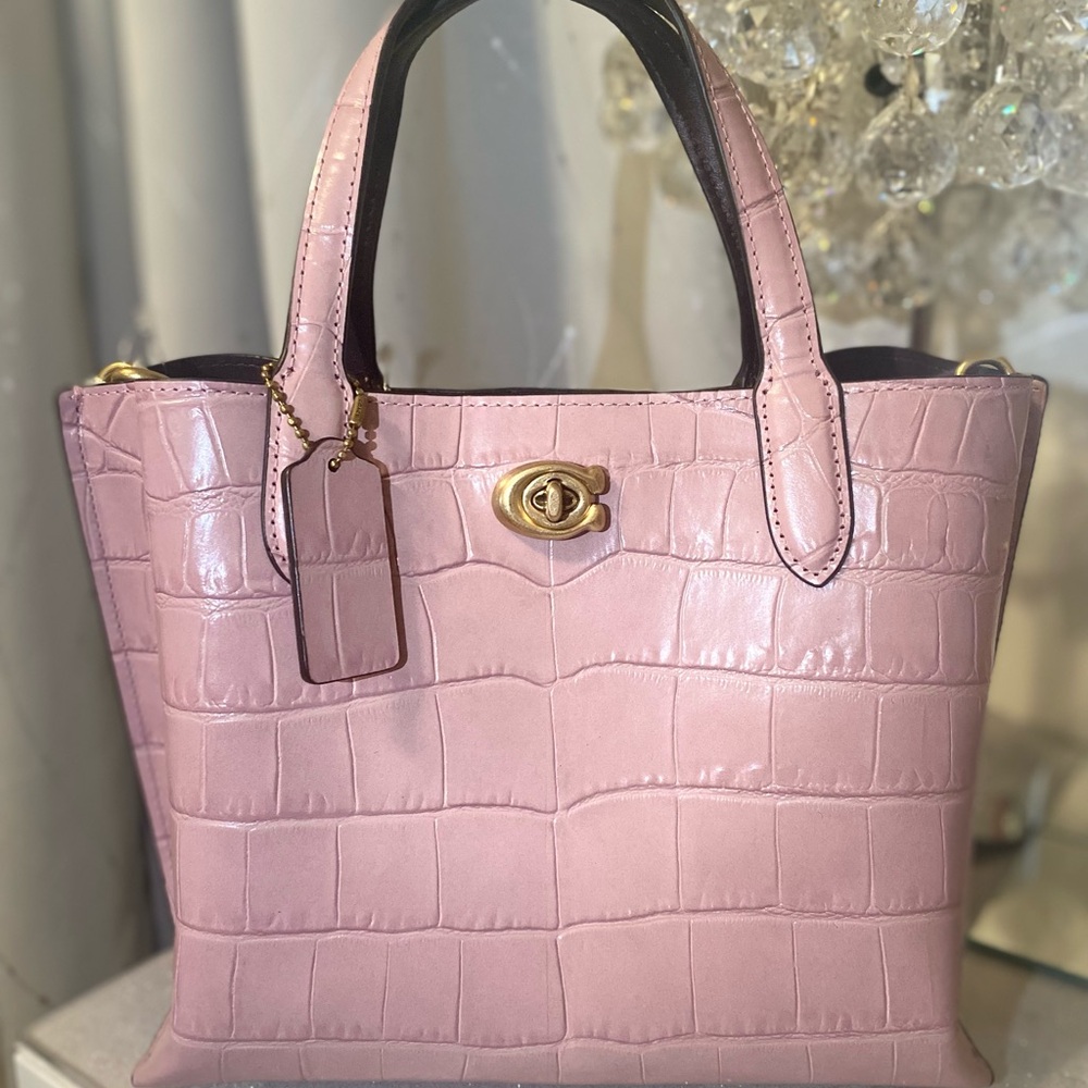 Ice purple Croc-Embossed Women's Bag